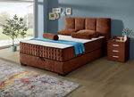 Boxspringbed met omkeerbaar matras en bedbox COGNAC
