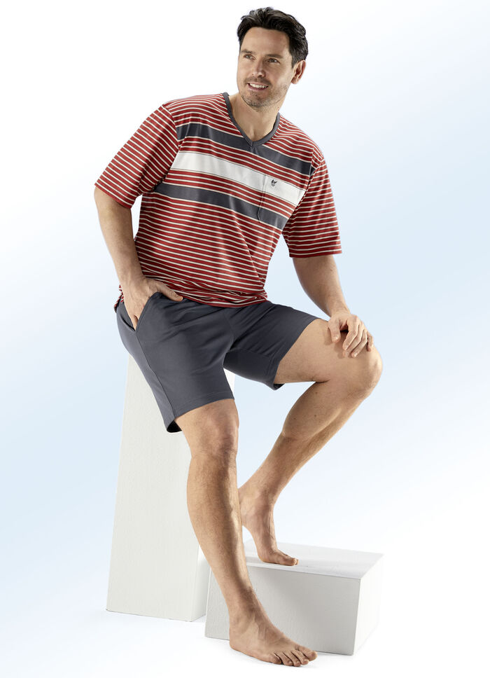 Hajo Klima comfort shorty met knoopsluiting en borstzak 