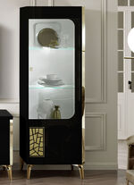 Meubelserie met LED-verlichting ZWART-GOUD