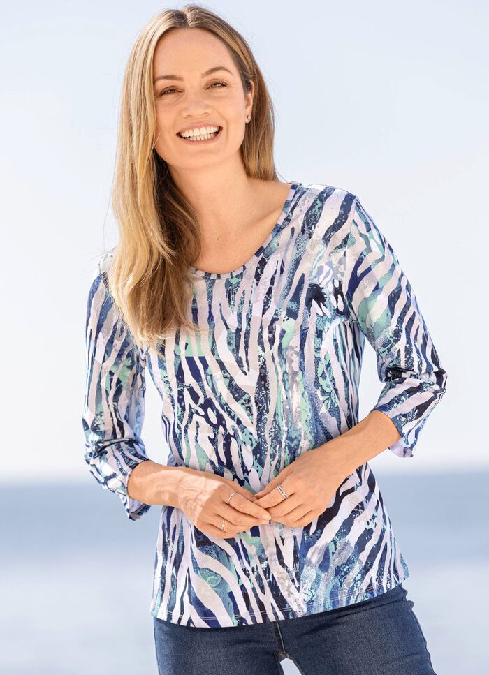 Shirt met all-over print 