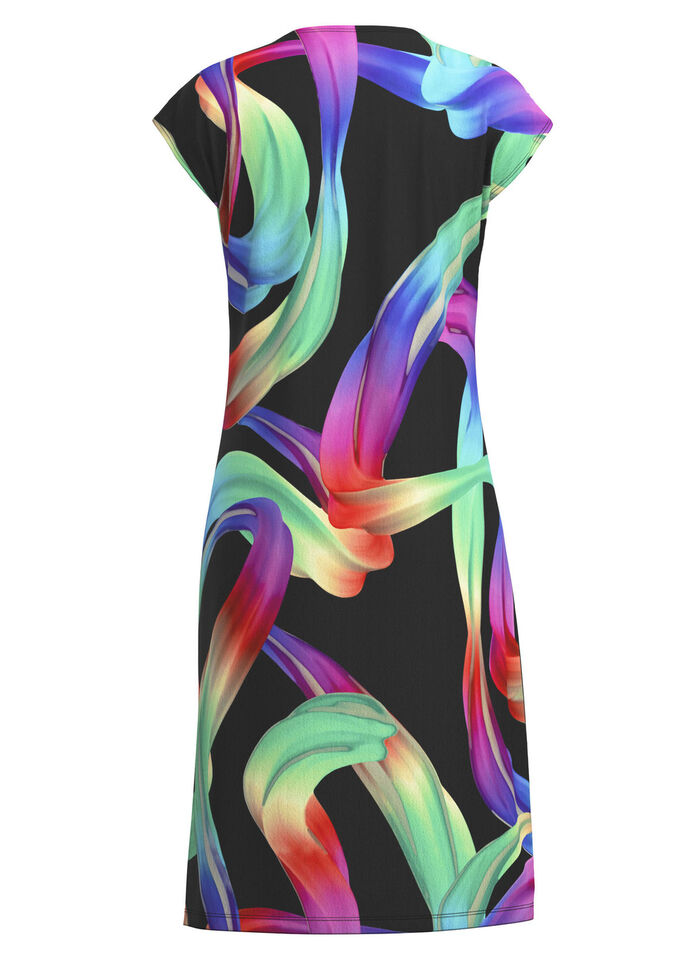 Jurk met een schitterend kleurenprintontwerp 