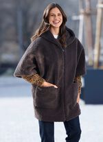 Cape met vaste capuchon 