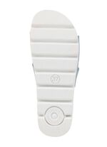 ELENA EDEN, zomerse damesmuiltjes van leer BLAUW