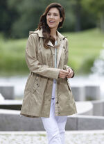 Lange jas met afneembare capuchon KORK