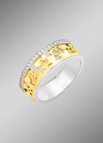 Damesring in bicolor met zirkonia 