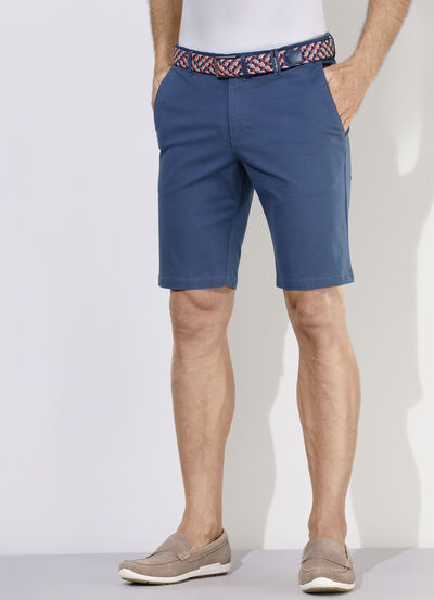 Casual "Redpoint" Bermuda met stoffen riem in 3 kleuren 