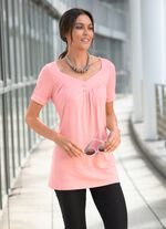 V-hals tuniek in 2 kleuren 