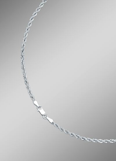 Stijlvolle koordketting in witgoud 