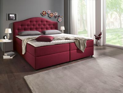 Boxspringbed met bedlades en topmatras van koudschuim 