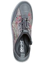 Gemini-laarsje met effectieve stiksels GRIJS-MEERKLEURIG