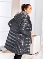 Korte jas met zijstiksels in de lengte 