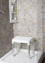 Douche- en badkruk met extra grote zitting 