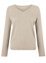 Trui met kasjmiergehalte BEIGE