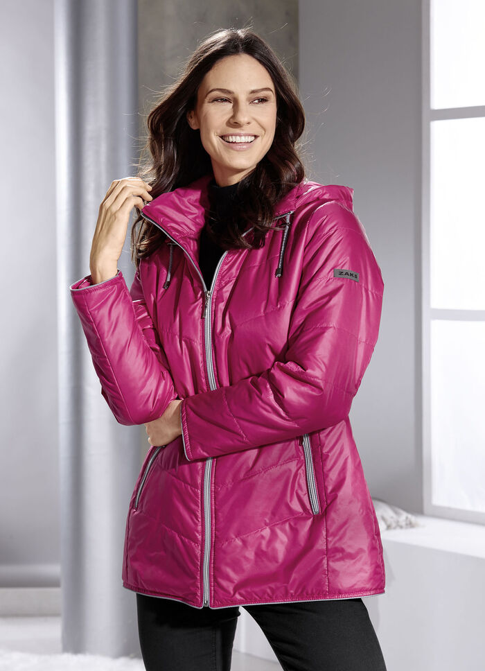 Jas met ritszakken ROZE