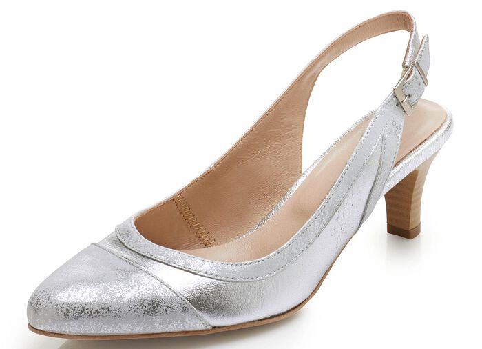 ELENA EDEN slingpumps in een elegante vorm ZILVER