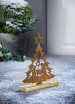 Boomwieg op vurenhout 