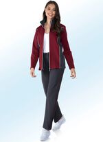 Vrijetijdspak met contrasterende inzetstukken op de kraag 