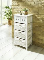 Rek met vintage oppervlak WIT