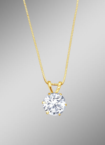 Hanger met synthetische zirkonia en Venezia ketting 