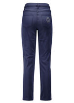 Luxe 7/8-jeans met borduurwerk DUNKELBLAU