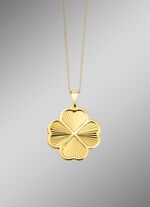 Gouden klaver hanger 