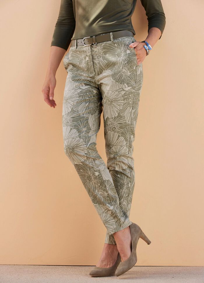 Broek met bloemendessin 
