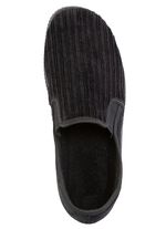 Pantoffel van corduroy textielmateriaal ZWART