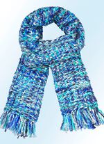 Sjaal met franjes aan de uiteinden 