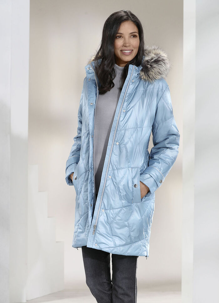 Korte jas met afneembare capuchon 