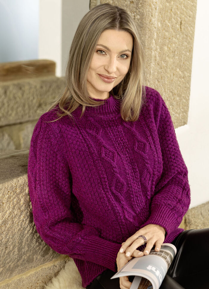 Trui gemaakt van gemêleerd garen BES GEMÊLEERD