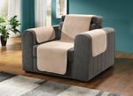 Zachte fauteuil-, bank- en armleuningbeschermers BEIGE