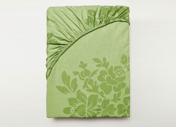 Renforc&eacute; beddengoedset van 100% katoen GROEN