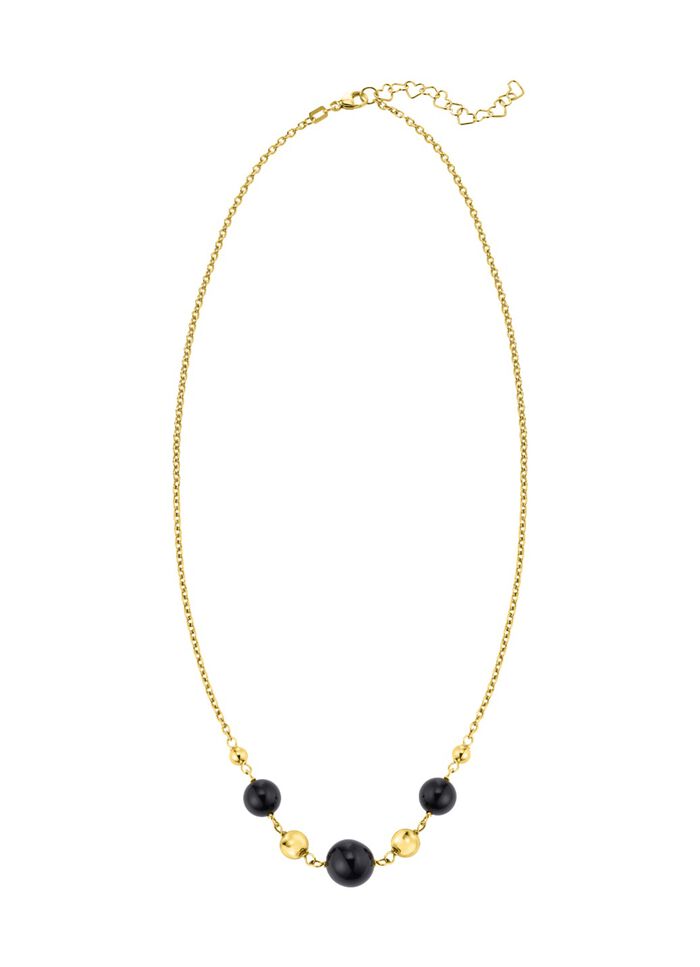 Halsketting met echte zwarte agaat 