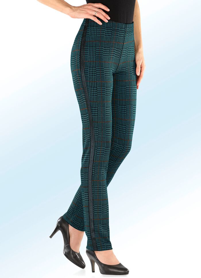 Broek met trendy ruitjesmotief 