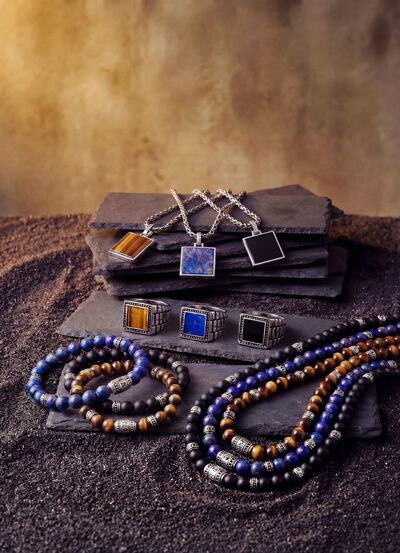 Mannelijke armband met Tibetaanse symbolen 