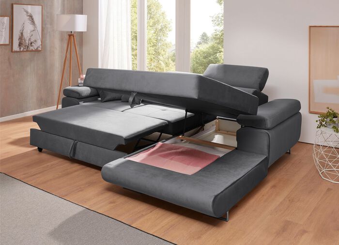 Functioneel gestoffeerd meubilair met verstelbare hoofdsteunen 