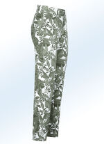 Broek in trendy bladdessin OLIJF-WIT