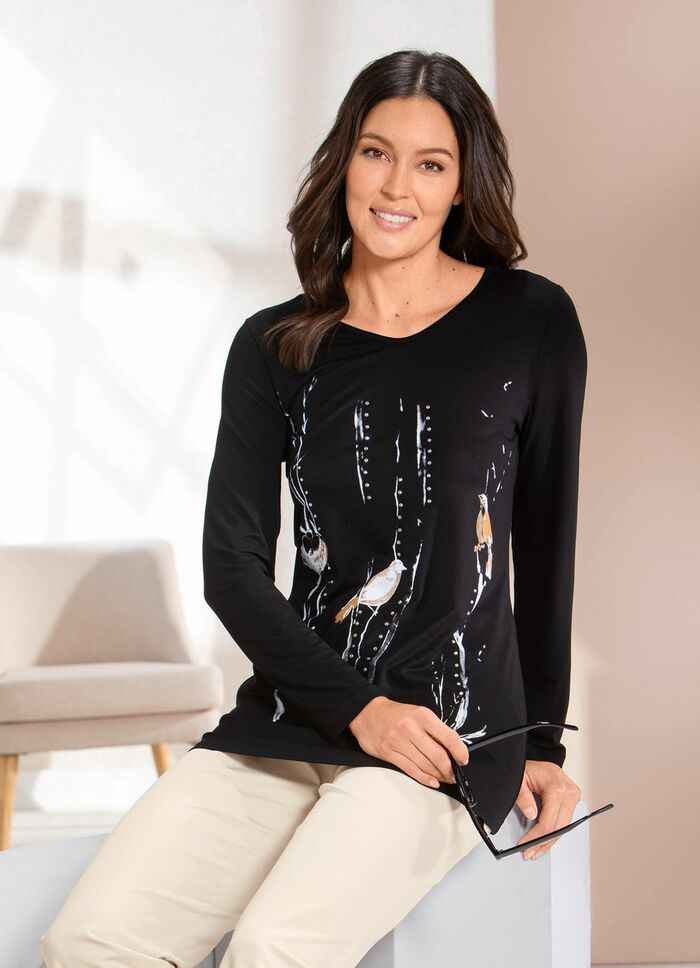 Shirt met geplaatste opdruk 