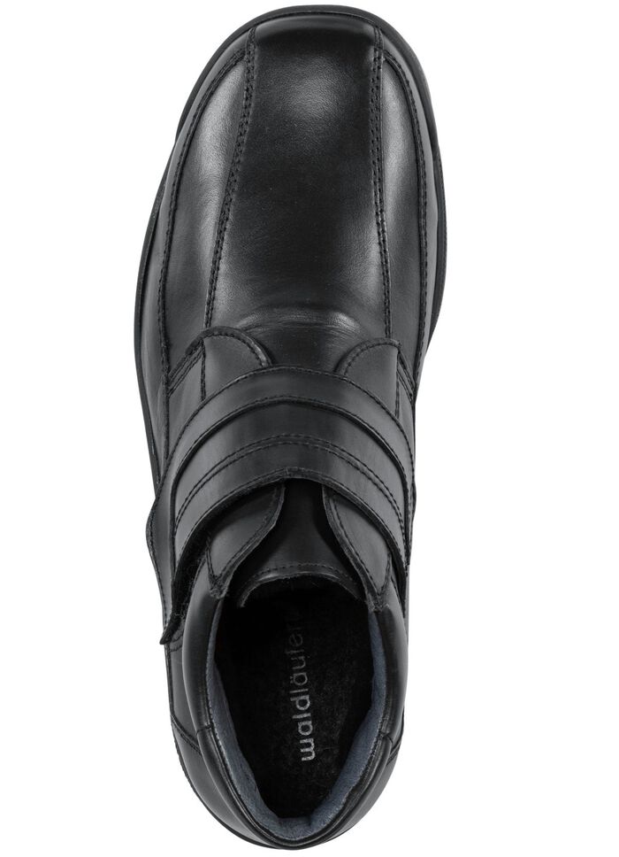 Waldl&auml;ufer, gevoerde herenlaarzen, winterschoenen, breedte K, met lamsvacht ZWART