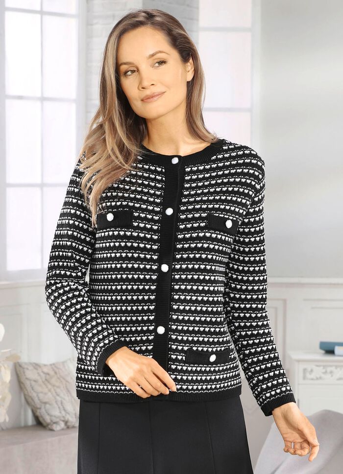 Vest met een uitgebreide structuurmix 