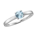 Tijdloze elegantie: Damesring met ring. blauwe topaas 