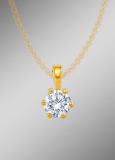 Massieve kettinghanger met briljant 