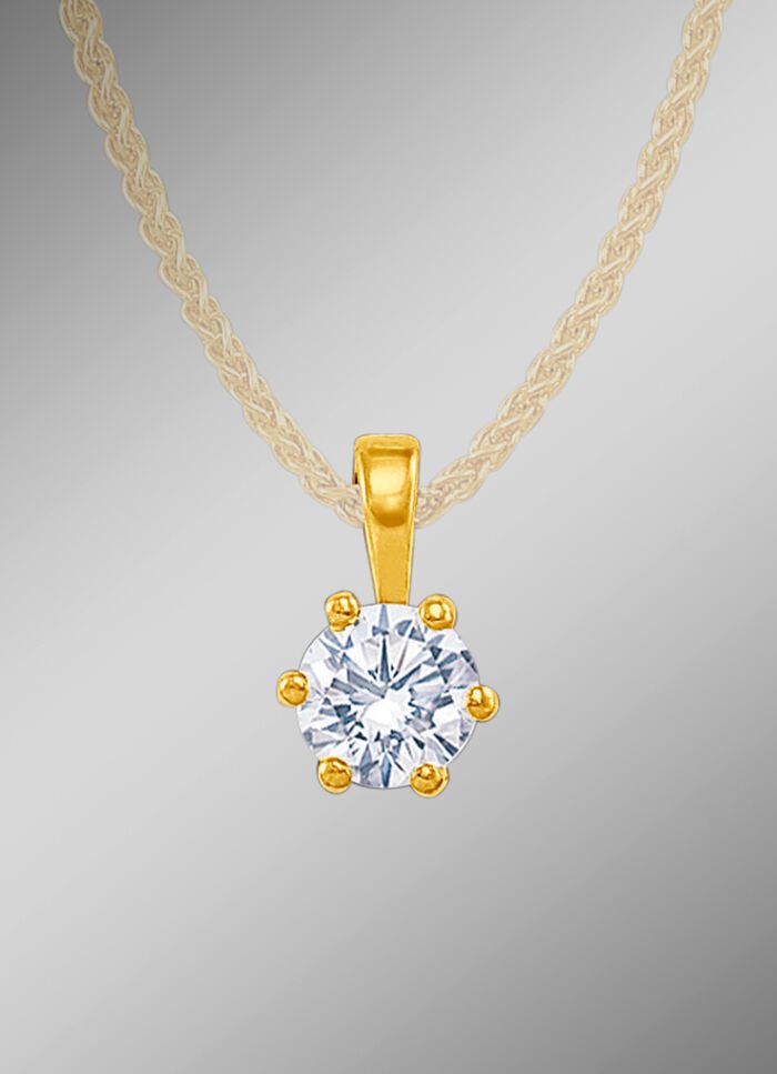 Massieve kettinghanger met briljant 