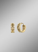 Creolen van verguld roestvrij staal met kristallen 