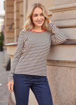 Shirt met strepenmotief 