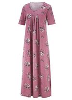 Nachthemd, enkellang met korte mouwen 