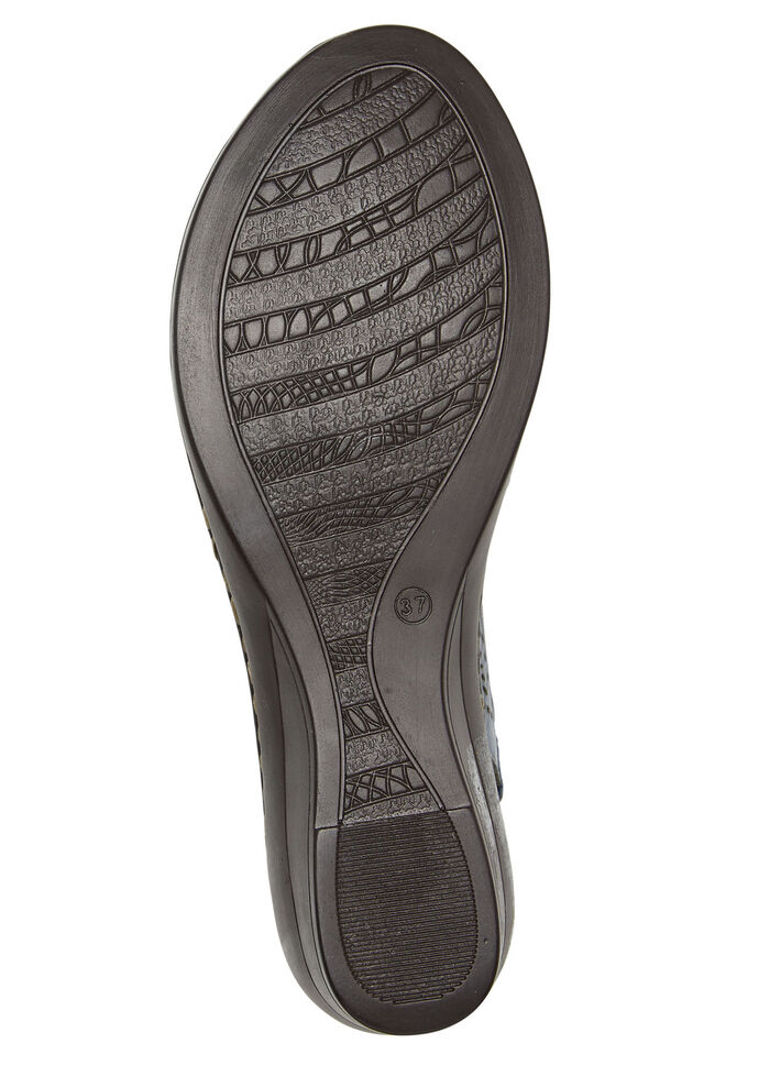 ELENA EDEN, zomerse damessandalen, breedte G, van leer JEANS