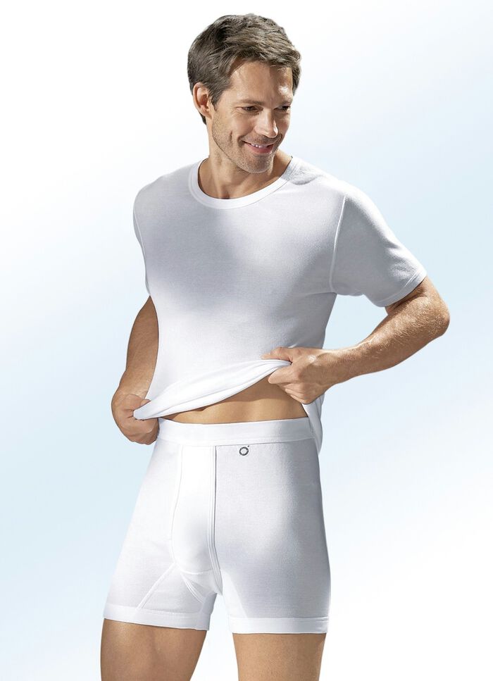 Pfeilring driedelige fijne ribbroek, wit 