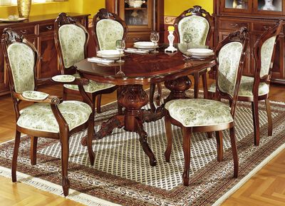 Stoelen met houtsnijwerk en massief beukenhouten frame 