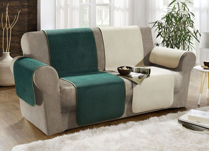 Fauteuil-, bank- en armleuningbeschermers met antisliplaag NATUREL
